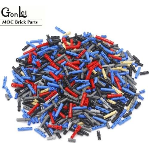 200Grams/Lot Technic MOC Brick Parts Axle Pin with(out) Friction Ridges Lengthwise Building Blocks Creative DIY Toys