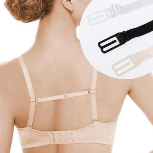 3pcs Non-Slip Breast Straps Clips Women Girl Intimates Accessories Rope Back Strap Holder for Women Bra Enhancers Black White