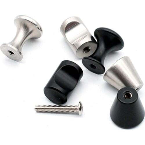 304 Solid Stainless Steel Single Hole Handle Simple Cabinet Door Handle Drawer Small Handle Bedside Table Black Handle