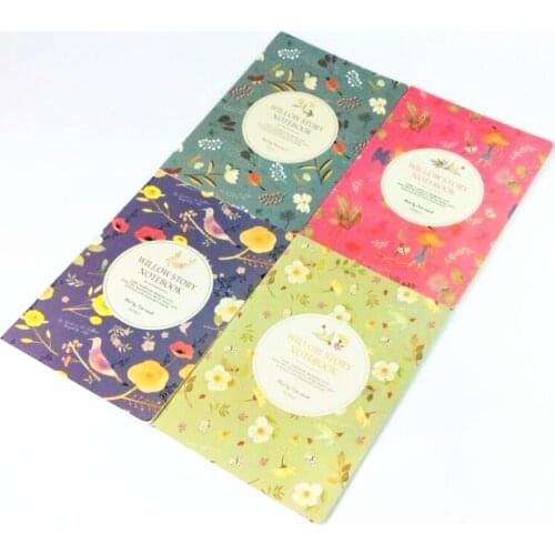 8pcs/lot 258*184mm Vintage Flower & Birds series B5 style noteboo travel diry nice gift stationery office school supplies