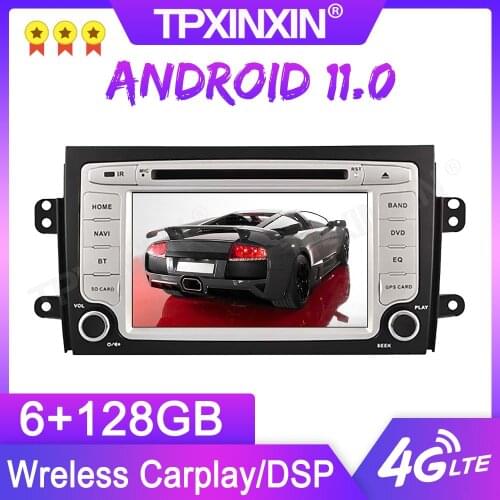 Android 11.0 6+128G For Suzuki SX4 2006-2010 GPS Car Multimedia Player Headunit Audio Radio Navigtion Tape Recorder