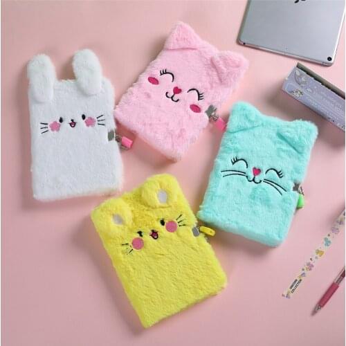 Kawaii Cat Notepad A5 Notebook and Journal with Lock Cute Sketchbook Office Agenda Planner Organizer School Stationery Note Book