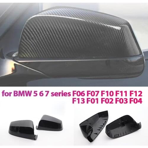Carbon Fiber Look Side Rearview Mirror Cover For BMW 5 6 7 Series E60 F10 F11 F07 E63 525I 530I 740LI 750i 760Li 730Li