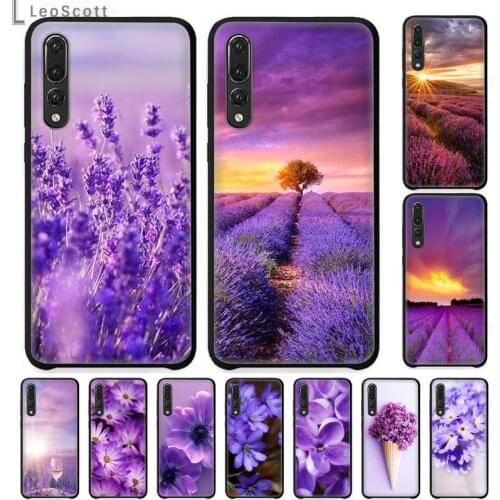 Lavender purple flower pattern Phone Cases For Huawei honor Mate P 9 10 20 30 40 Pro 10i 7 8 a x Lite nova 5t Shell Cover