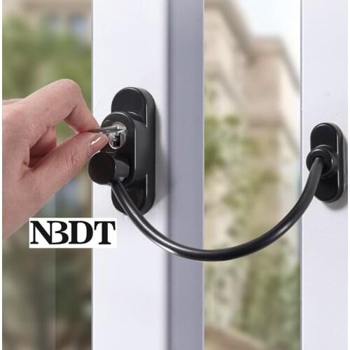 White Black Detachable Security Chain Retainer With Key And Screws Window Child Kid Safety