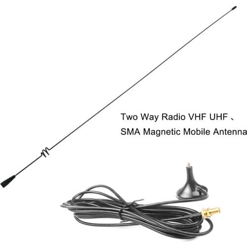 For Walkie Talkie Magnetic Mobile Antenna UT-108UV Two Way Radio Antenna SMA VHF UHF for BaoFeng UV-5R UV-B5 UV-B6