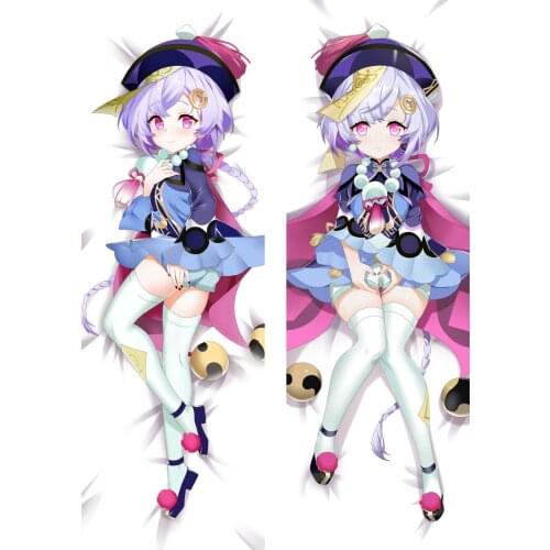 Game Genshin Impact Qiqi Pillow Case Cushion Otaku Peachskin Hugging Body Pillow Case Dakimakura Qi Qi Cosplay Pillowcase