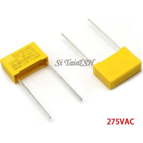 20pcs 100nF capacitor X2 capacitor 275VAC Pitch 15mm X2 Polypropylene film capacitor 275V 0.1uF