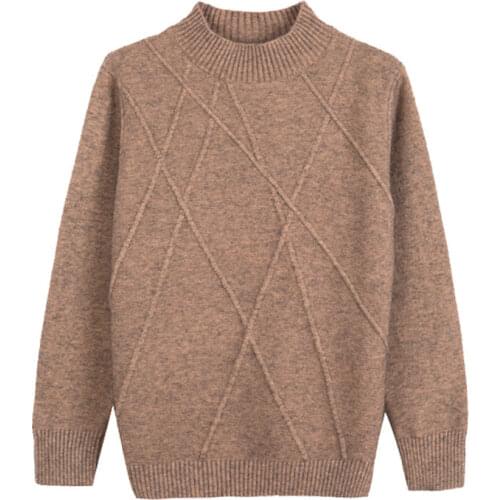 Short half high neck sweater womens thickened new loose top in spring and Autumn