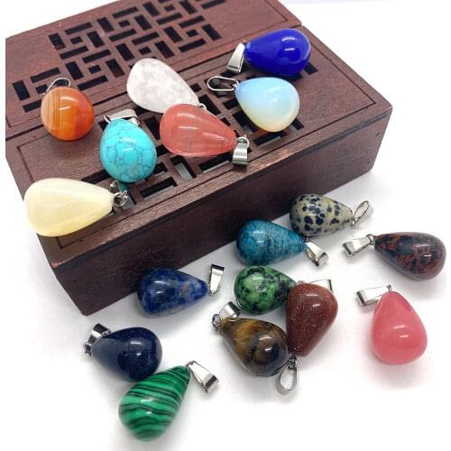 Natural Lapis Lazuli and Malachite Drop Pendant Used for DIY Jewelry Making Special-shaped Stone Earrings Necklace 3pcs/bag