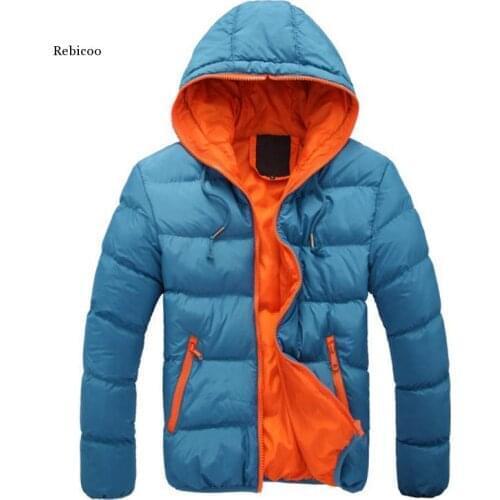 Cotton Down Jackets Men Winter Casual Outerwear Windbreaker Slim Fit Hooded Fashion Overcoats Plus Size 4X