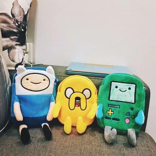 Hot Sale Finn & Jake Figure Crossbody Bag Swag Rap Plush Coin Bag Phone Bag Anime Advanture Robert BMO Bag Toys For Children
