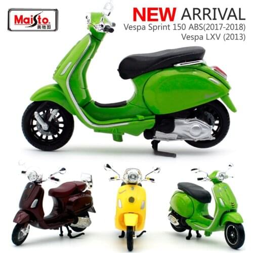 Maisto 1:18 PIAGGIO Vespa LXV(2013) Spprint 150 ABS 2017/2018 Motorcycle Diecast Model Toy For Baby Birthday Gift Toys New stock
