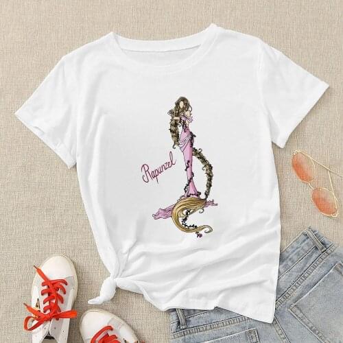 New Hipster Matching T shirt Cute Holiday Tees Women Disney Princess Rapunzel T-Shirt Shirt Girl Tumblr Tee Dropship