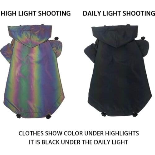 Pet Clothing Double-sided Reflective Dogs Hoodie Flashing Dog Coat Windbreaker for Large Small Dogs Puppy Pet Supplies