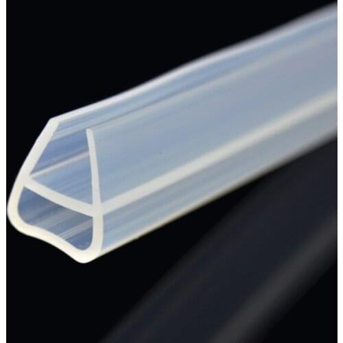 OMATE U-tupe silicone sealing strip/12MM toughened glass sealing strip,automatic sliding door anti-collision protection/strip