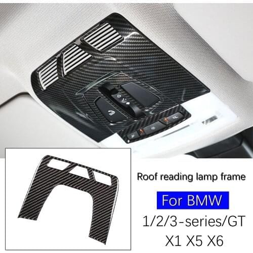 Car Front Reading Lamp Frame Decoration Cover Sticker Carbon Fiber Color TrimFor BMW 1/2/3 Series F20 F45 F30 F34 X5 F15 X6 F16