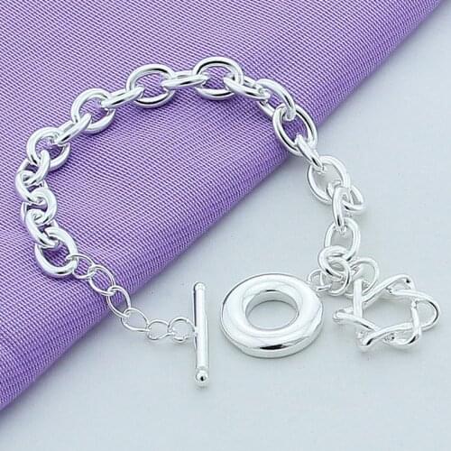 Luxury Jewelry 925 Sterling Silver Sky Star Charm Bracelet For Women High Quality Silver Chain Bracelet