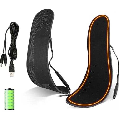 Unisex USB Electric Heated Insoles for Shoes Winter Warmer Foot Heating Insole Boots Rechargeable Convenient Heater Pads Soles
