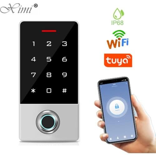IP68 Waterproof WIFI TUYA APP Add User Biometric Fingerprint Access Controller System RFID Card Standalone Door Access Control