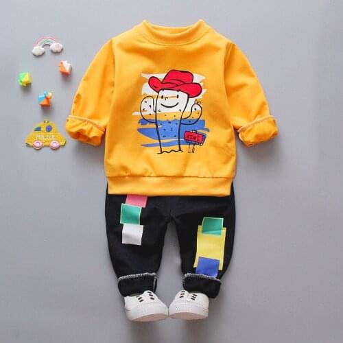 2020 spring autumn childrens clothing Korean suit sweater 1set small and medium-sized boys girls childrens suit wholesale