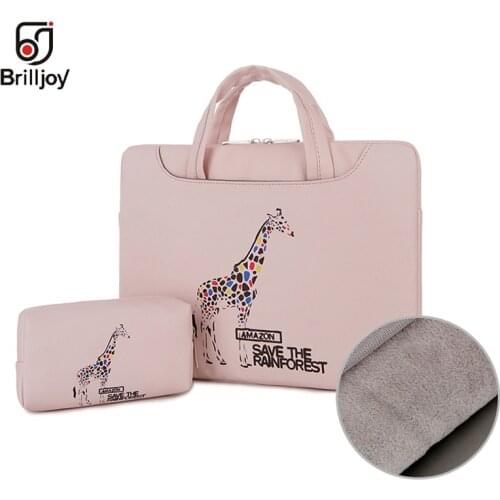 Brilljoy scratch-proof waterproof laptop briefcase handbag for 13 14 15inch Cartoon painted travel bag for men and women new