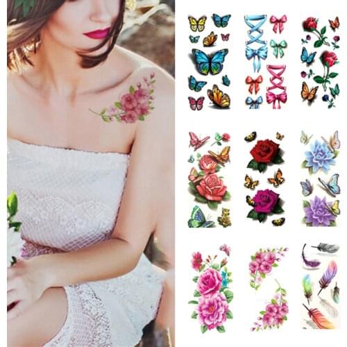 Waterproof Temporary Tattoo Sticker Body Art Geometric Full Arm Large Size Sleeve Tatoo Fake Tatto Flash Tattoos for Men Women