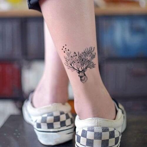 Waterproof Temporary Tattoo Sticker Black Word angel devil bull cross English Letters Flash Tatoo Fake Tatto for Woman Men