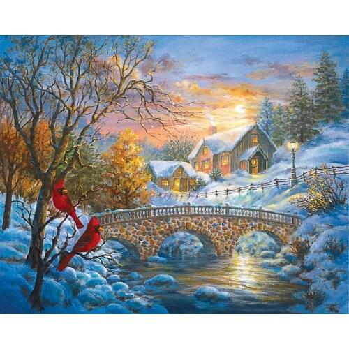 Cross stitch Oil painting R5219 11/ 14ct /16/28/27CT cloth cotton thread embroidery DIY handmade needlework 2