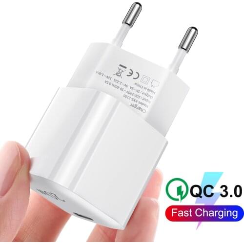 USB C Charger 20W PD Quick Charge 3.0 Fast Charging Type C EU Adapter For iPhone 12 Pro Max Mini Huawei Xiaomi Mi Mix 4 Samsung