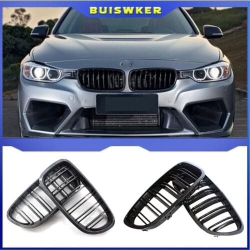 1 Pair 5 Series F10 front grill Glossy Black Front F10 Grille For BMW F10 black grill Matte Dual Slat Car Grills 2010