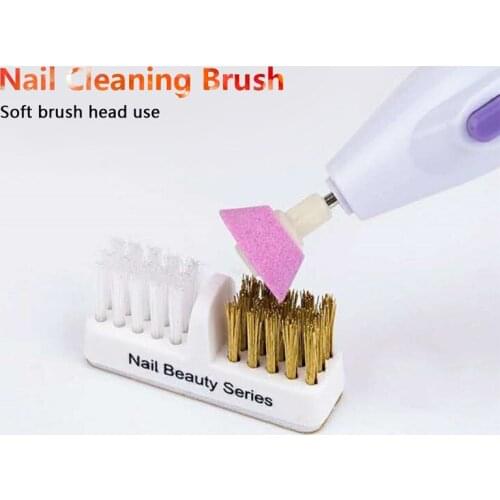 1pc Nail Drill Bit Brush Cleaning Portable Tools For Manicure Burr Bits Copper Wire Drill Bit Cleaner