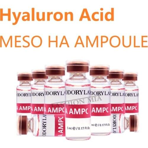 10 vials 5ml Mesotherapy Hyaluronic Acid BB Cream Glow Skin Whiten Serum Meso HA Ampoule Cross-linked for Microneedle Treatment