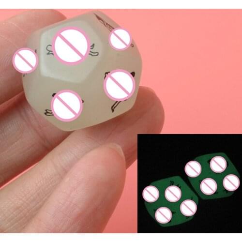 12-faced Luminous Dice Fun Erotic Dice Game Glow In The Dark Night Love Dice of Adult Sex Toys Dropshipping