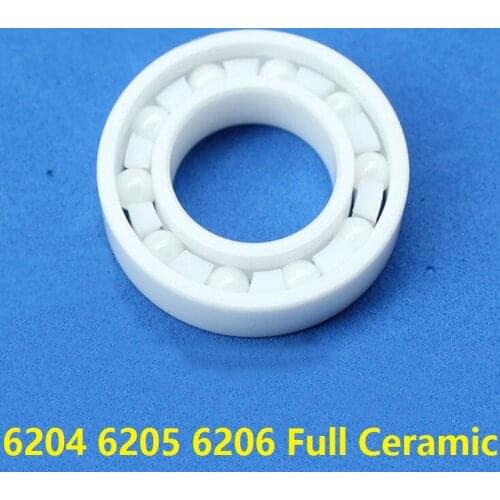 5pcs/lot 6204 6205 6206 ZrO2 full Ceramic bearing 20x47x14 25x52x15 30x62x16 mm Zirconia Ceramic deep groove ball bearings