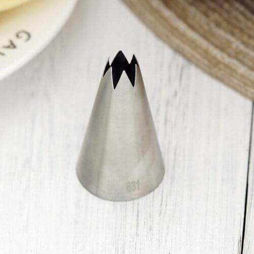#631 Open Star Piping Nozzle Cake Decorating Cream Paste Tools 6-Teeth Large Size Icing Tips For DIY Meringue Cookies