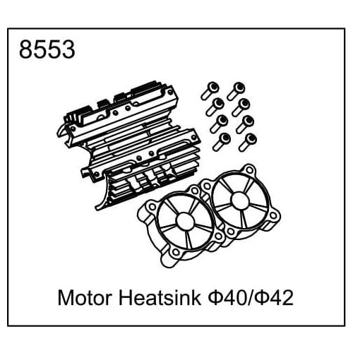 ZD racing EX07 accessories super sports car 1/7 original accessories 8553 motor cooling fan base