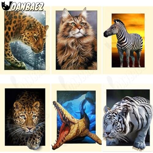 Animal Diamond Painting Leopard Mosaic Kit Tiger 5D Diy Cross Stitch Embroidery Hand Inlaid Wall Decoration Gift Design