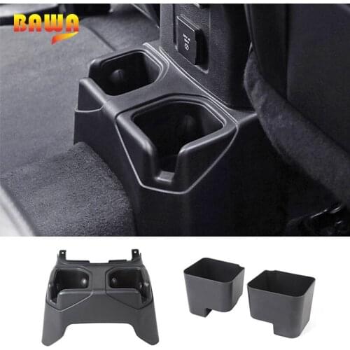 BAWA Car Rear Drinks Holders Rear Seat Side Storage Box for Jeep Wrangler JL 2018+ Cup Holder Accessories