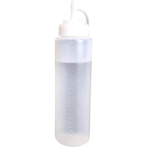 White Plastic Squeeze Bottle With Cap Cake Decorating Tool Baking Dessert Condiment Gadget Salad Bottle Squeeze Squirt Bottle