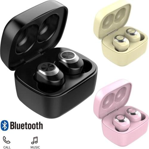 Wireless Earphones Double Mini Earbuds Stereo Bass Headset Noise Canceling for iOS iPhone Samsung Huawei Xiaomi LG