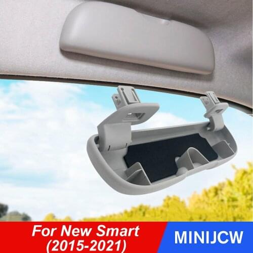 Car Glasses Case Roof Handle Storage Box Clip Glasses Holder Interior Modification For New 453 Smart fortwo forfour Accessories