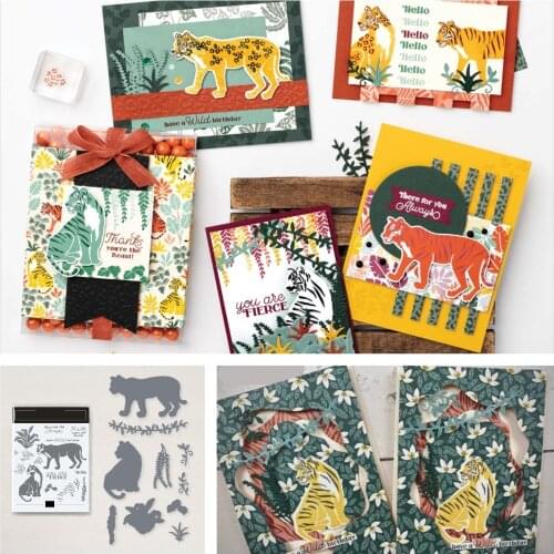 Wild Cats 2021 NEW Products Stamps And Dies Decoration Cut DiesDiary Decoration Embossing Template DIY Card Handmade