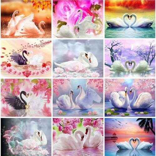 EverShine Diamond Painting Swan 5D DIY Diamond Mosic Animals Rhinestones Art Cross Stitch Kits Bead Embroidery Sale Home Decor