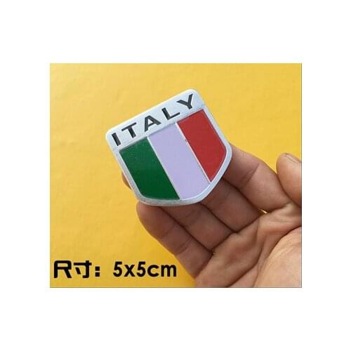 Italy Flag Shield Emblem Badges Decals Stickers Auto Trunk Tailgate Motorcycle Car Accessories