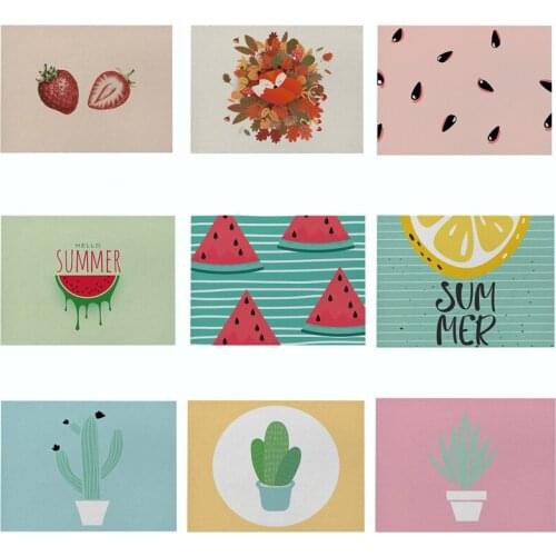 Fruit Dining Table Placemat Kitchen Decoration Dining Mat Accessories Tableware Pad Multifunction Airpane Napkins