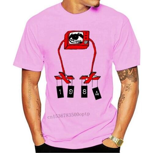 George Orwell 1984 T-Shirt, 2019 Fashion Short Sleeve Printed Round Men Cheap Price Custom Made T Shirts