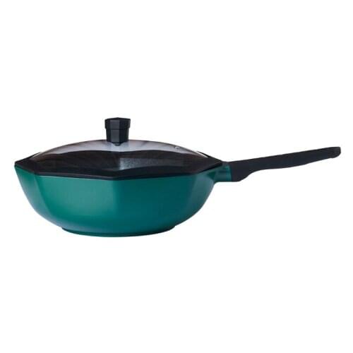 Hot selling Octagonal Wok German Quality Non-Stick Smokeless Pan Stove Universal Frying Pan frying pots and pans cooking wok