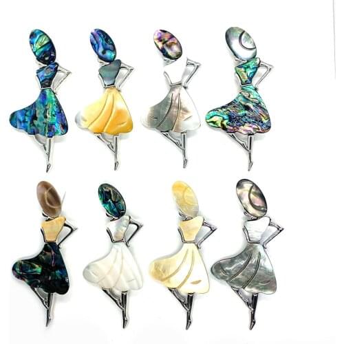 The Exquisite 37x86mm Natural Abalone Shell Pearl Man Shape Size Pendant Necklace Bracelet Can Be Used for DIY Jewelry Making