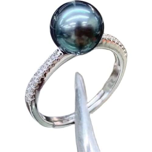 Classic Rings Resizable Design Rings Base 925 Silver Pearl Rings Settings Women DIY Pearl Rings Accessory No Pearl